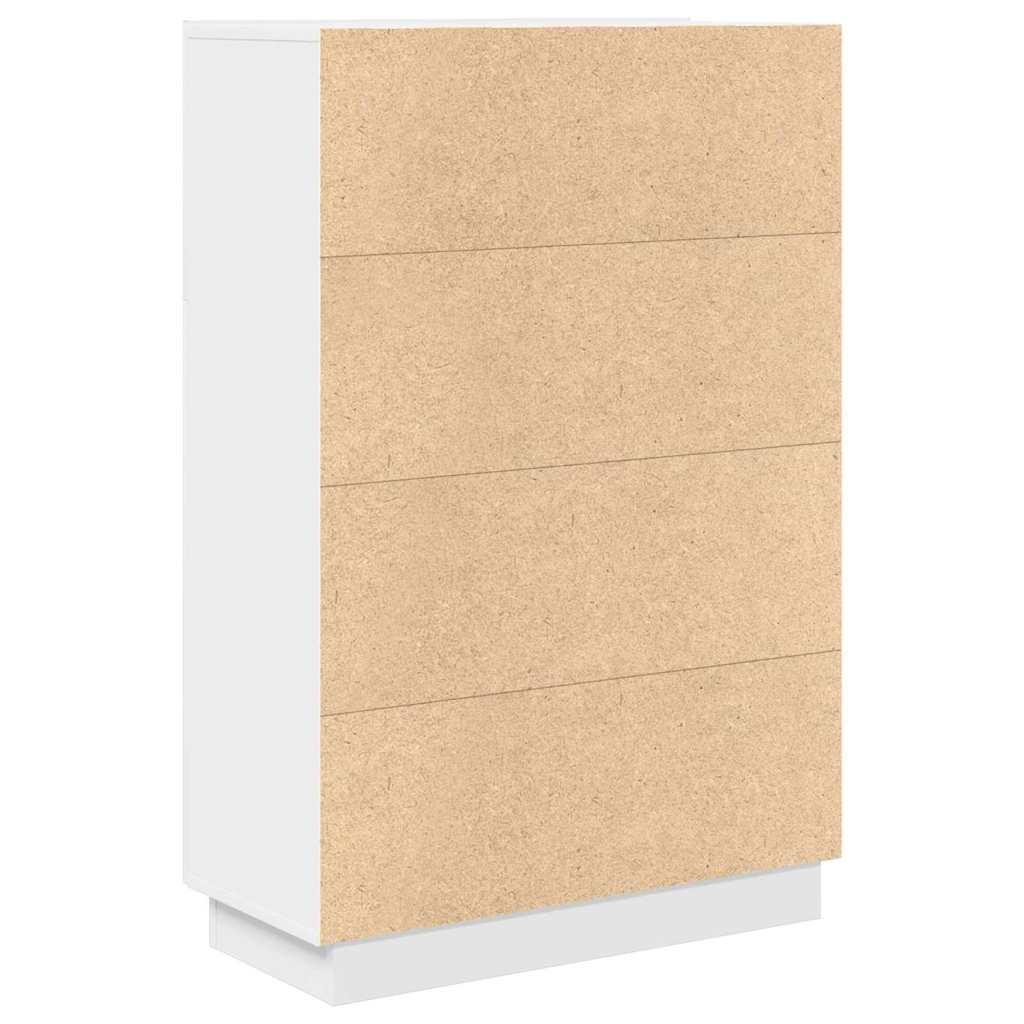 Skrivebord Med Hylle Hvit 71.5 X 31.5 X 106.5 Cm Konstruert Tre