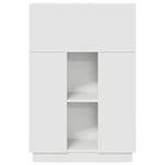 Skrivebord Med Hylle Hvit 71.5 X 31.5 X 106.5 Cm Konstruert Tre