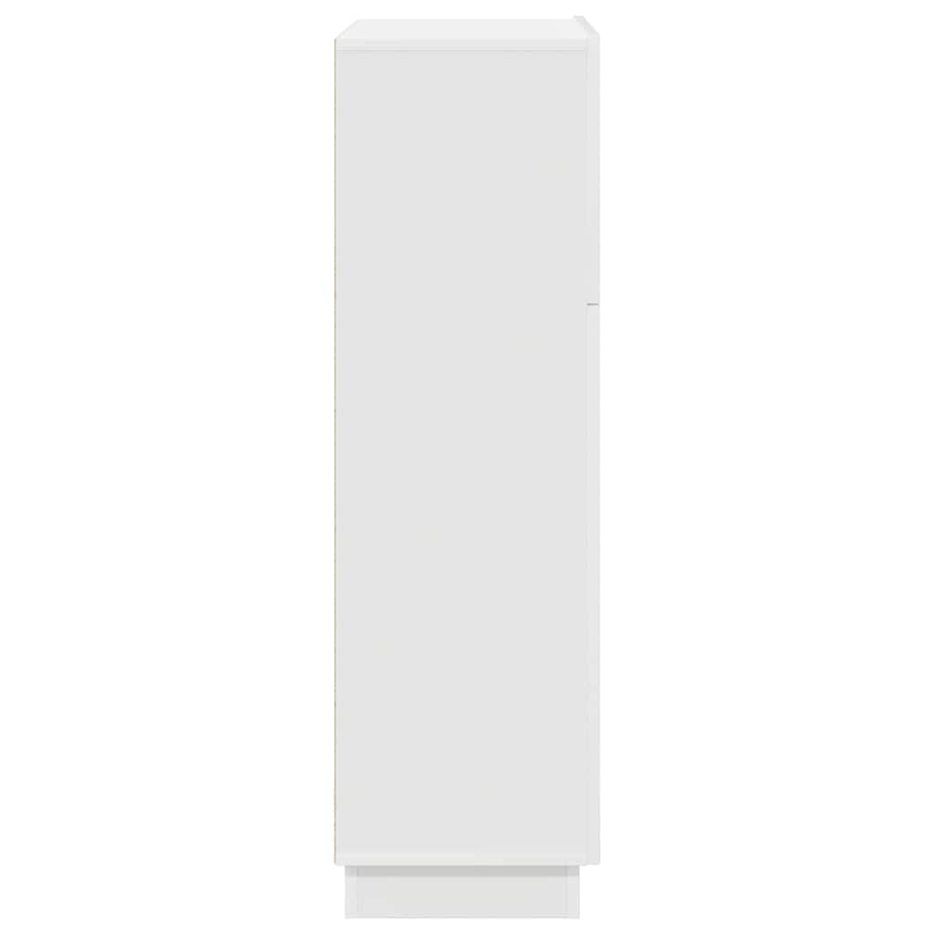 Skrivebord Med Hylle Hvit 71.5 X 31.5 X 106.5 Cm Konstruert Tre