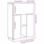 Skrivebord Sonoma Eik 71.5 X 31.5 X 106.5 Cm Konstruert Tre