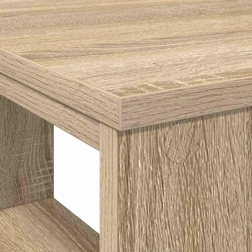 Skrivebord Med Hylle Sonoma Eik 90 X 50 X 75 Cm Konstruert Tre
