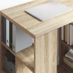 Skrivebord Med Hylle Sonoma Eik 90 X 50 X 75 Cm Konstruert Tre