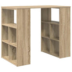 Skrivebord Med Hylle Sonoma Eik 90 X 50 X 75 Cm Konstruert Tre