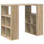 Skrivebord Med Hylle Sonoma Eik 90 X 50 X 75 Cm Konstruert Tre