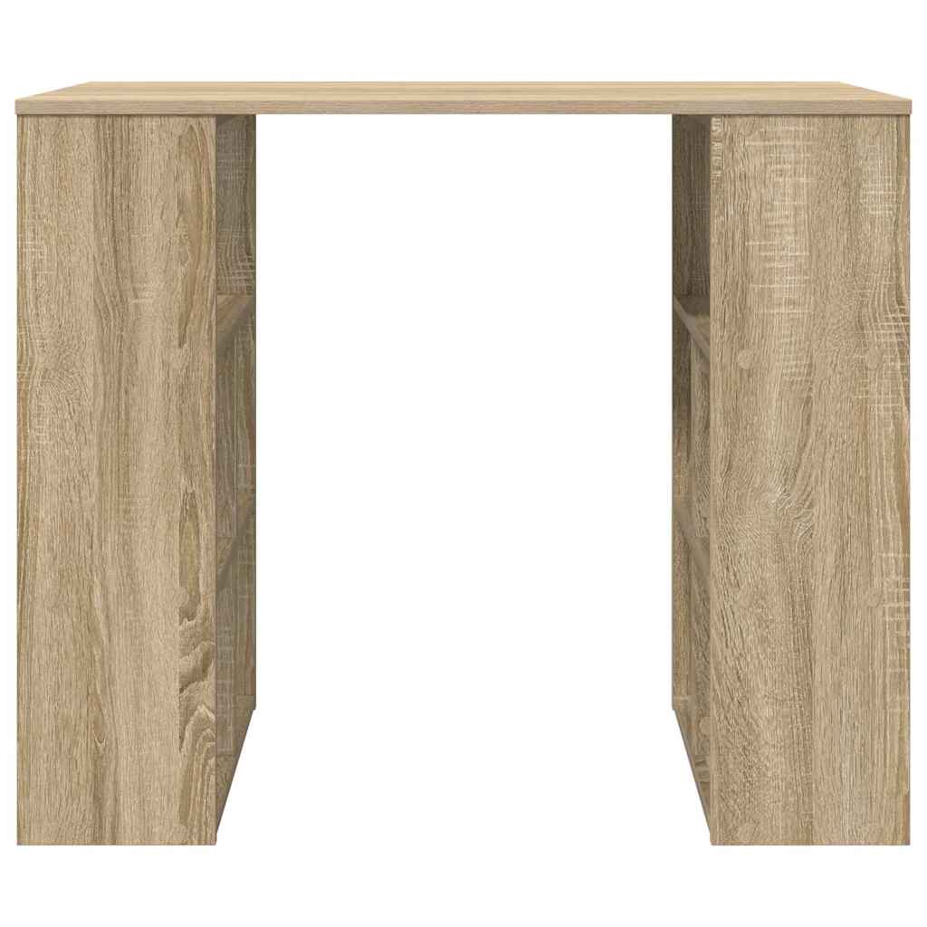 Skrivebord Med Hylle Sonoma Eik 90 X 50 X 75 Cm Konstruert Tre