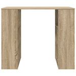 Skrivebord Med Hylle Sonoma Eik 90 X 50 X 75 Cm Konstruert Tre
