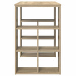Skrivebord Med Hylle Sonoma Eik 90 X 50 X 75 Cm Konstruert Tre