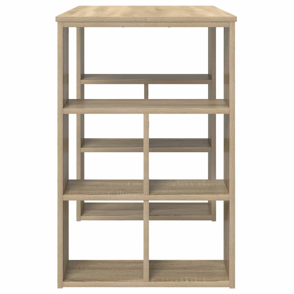 Skrivebord Med Hylle Sonoma Eik 90 X 50 X 75 Cm Konstruert Tre