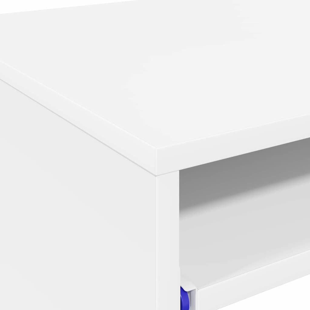 Skrivebord Med Skuff Hvit 77,5 X 43 X 79 Cm Konstruert Tre