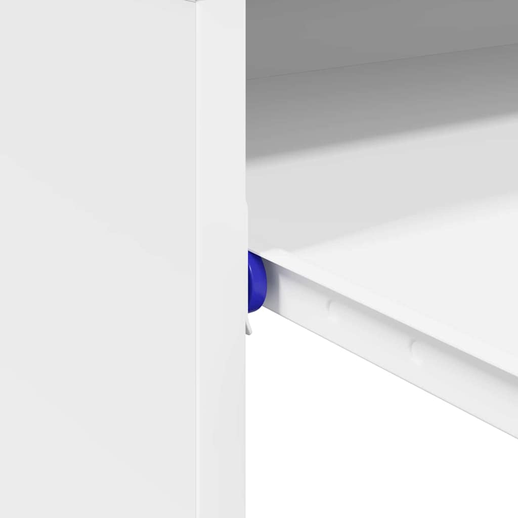 Skrivebord Med Skuff Hvit 77,5 X 43 X 79 Cm Konstruert Tre