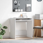 Skrivebord Med Skuff Hvit 77,5 X 43 X 79 Cm Konstruert Tre