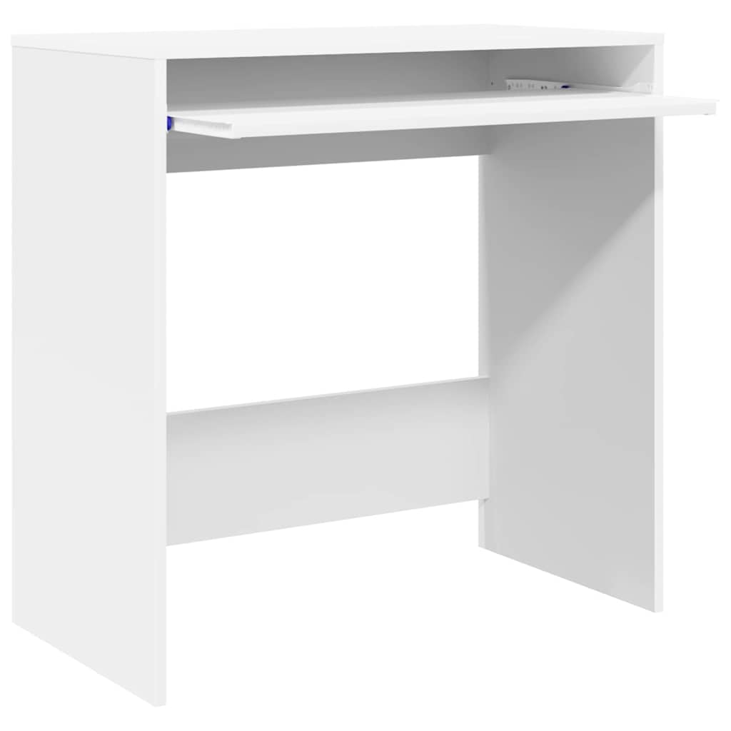 Skrivebord Med Skuff Hvit 77,5 X 43 X 79 Cm Konstruert Tre