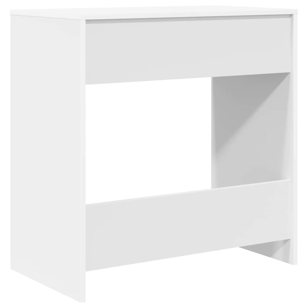 Skrivebord Med Skuff Hvit 77,5 X 43 X 79 Cm Konstruert Tre
