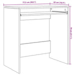 Skrivebord Sonoma Eik 77,5 X 43 X 79 Cm Konstruert Tre