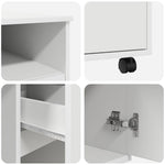 Skrivebord Med Hjul Hvit 91 X 50 X 77 Cm Konstruert Tre