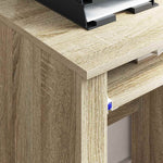 Skrivebord Med Hjul Sonoma Eik 91 X 50 X 77 Cm Konstruert Tre