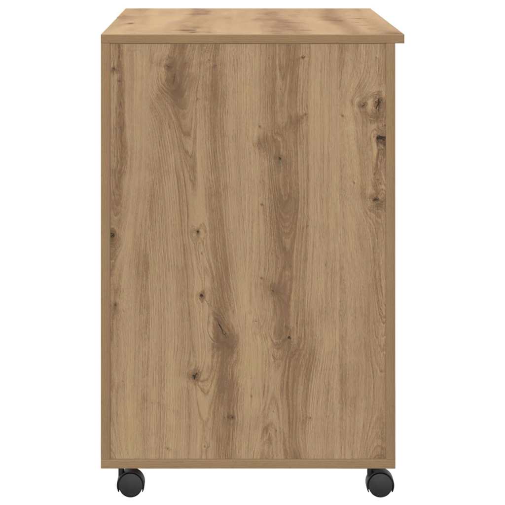 Skrivebord Med Hjul Artisan Eik 91 X 50 X 77 Cm Konstruert Tre