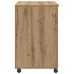 Skrivebord Med Hjul Artisan Eik 91 X 50 X 77 Cm Konstruert Tre