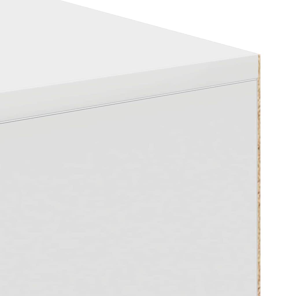 Skrivebord Med Hylle Hvit 102 X 50 X 75 Cm Konstruert Tre