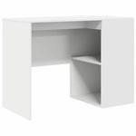 Skrivebord Med Hylle Hvit 102 X 50 X 75 Cm Konstruert Tre