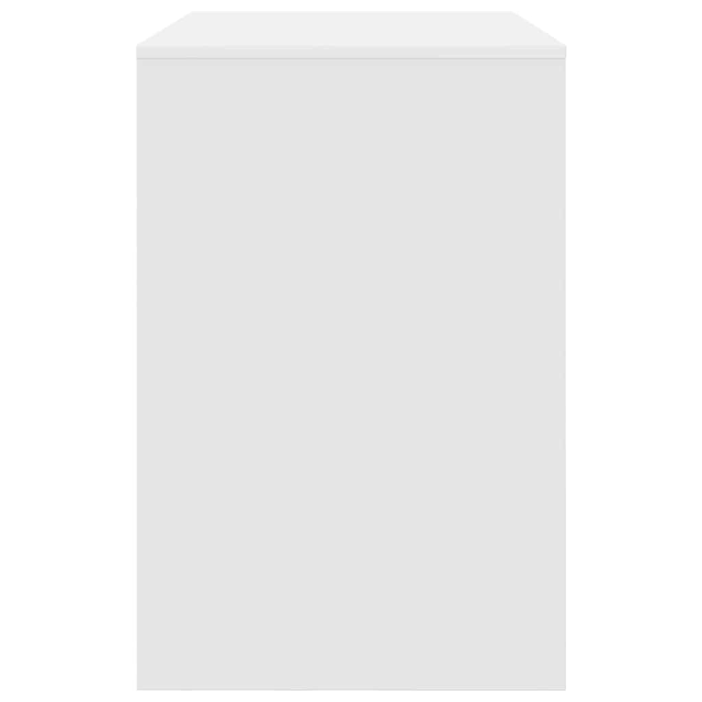 Skrivebord Med Hylle Hvit 102 X 50 X 75 Cm Konstruert Tre