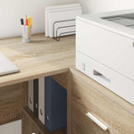 Skrivebord Med Hylle Sonoma Eik 102 X 50 X 75 Cm Konstruert Tre