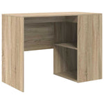 Skrivebord Med Hylle Sonoma Eik 102 X 50 X 75 Cm Konstruert Tre