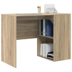 Skrivebord Med Hylle Sonoma Eik 102 X 50 X 75 Cm Konstruert Tre