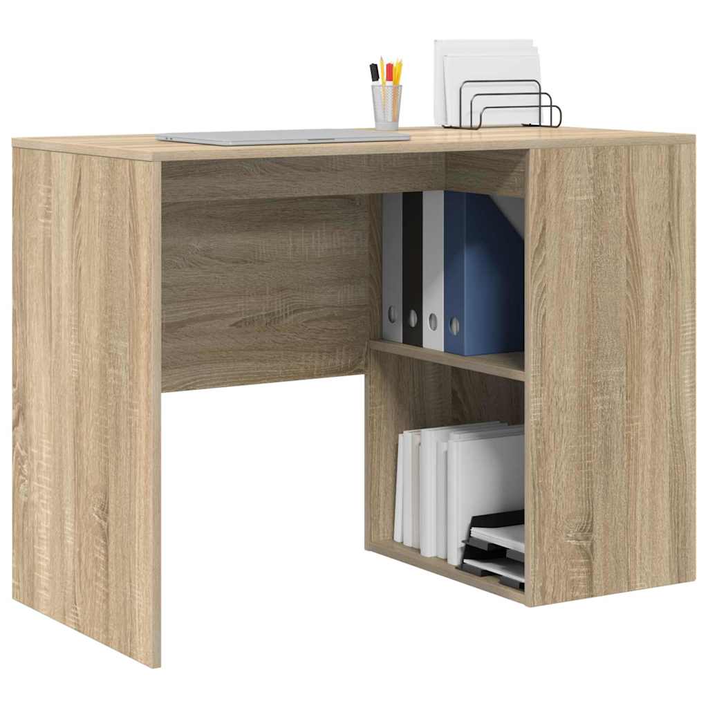 Skrivebord Med Hylle Sonoma Eik 102 X 50 X 75 Cm Konstruert Tre