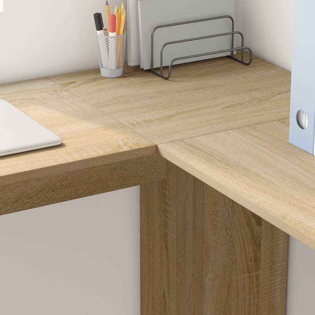 Hjørneskrivebord Sonoma Eik 140 X 113,5 X 75 Cm Konstruert Tre