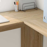 Hjørneskrivebord Sonoma Eik 140 X 113,5 X 75 Cm Konstruert Tre