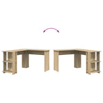 Hjørneskrivebord Sonoma Eik 140 X 113,5 X 75 Cm Konstruert Tre
