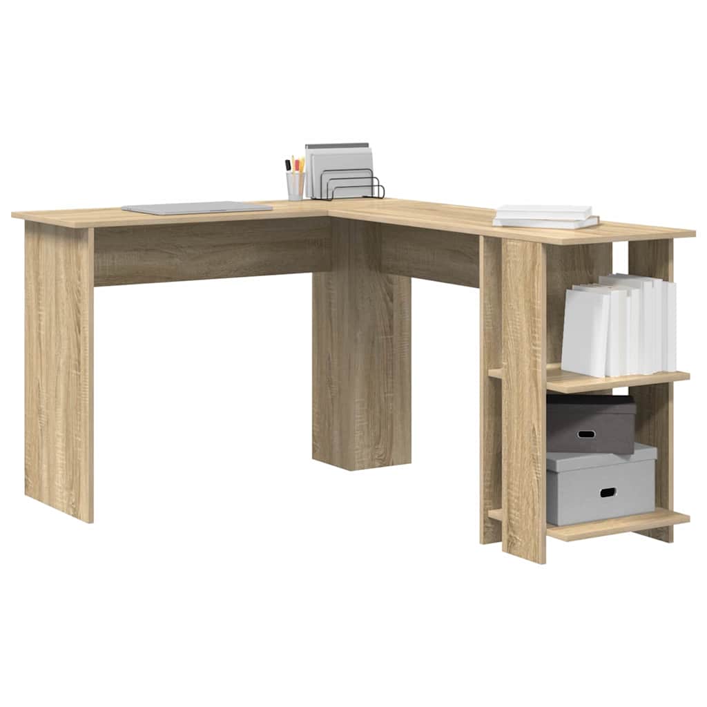 Hjørneskrivebord Sonoma Eik 140 X 113,5 X 75 Cm Konstruert Tre