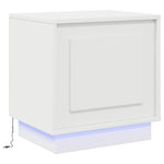Nattbordskap Hvit 44 X 34,5 X 45 Cm Konstruert Tre
