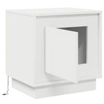 Nattbordskap Hvit 44 X 34,5 X 45 Cm Konstruert Tre