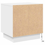Nattbordskap Hvit 44 X 34,5 X 45 Cm Konstruert Tre