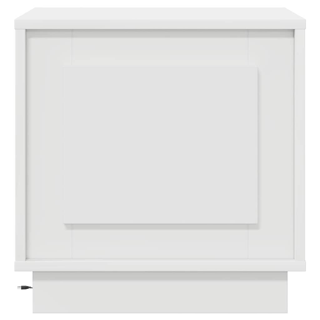 Nattbordskap Hvit 44 X 34,5 X 45 Cm Konstruert Tre