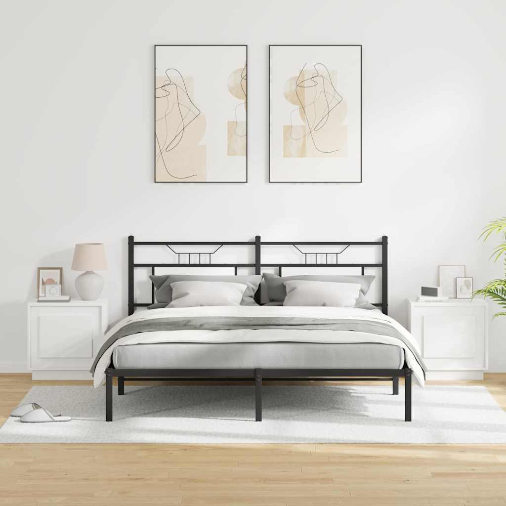 Nattbordskap 2 Pcs Hvit 44 X 34,5 X 45 Cm Konstruert Tre
