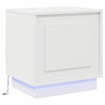 Nattbordskap 2 Pcs Hvit 44 X 34,5 X 45 Cm Konstruert Tre