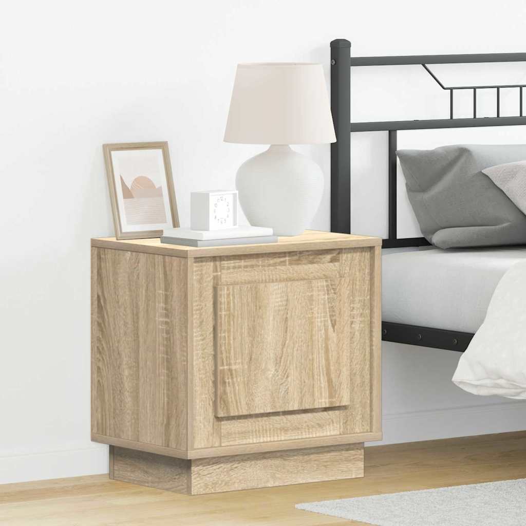 Nattbordskap 2 Pcs Sonoma Eik 44 X 34,5 X 45 Cm Konstruert Tre