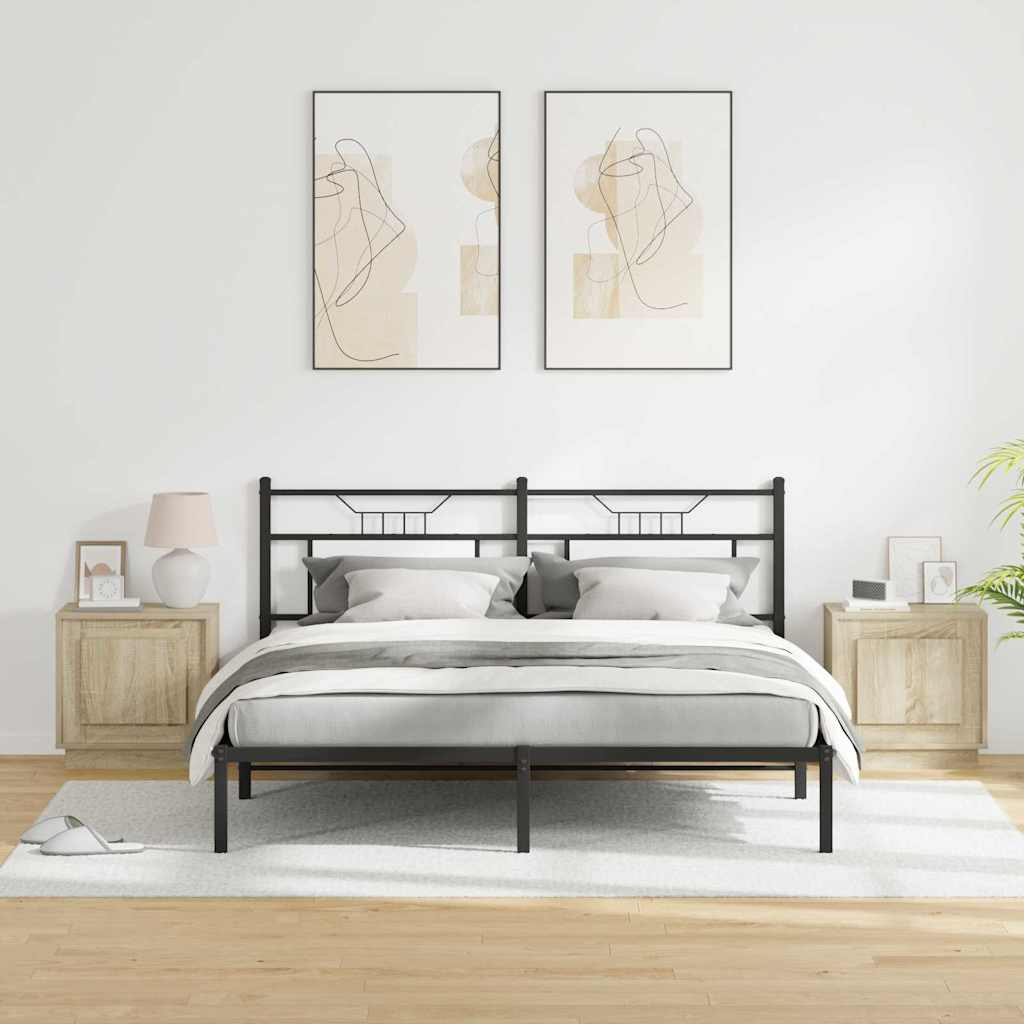 Nattbordskap 2 Pcs Sonoma Eik 44 X 34,5 X 45 Cm Konstruert Tre