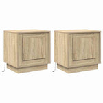 Nattbordskap 2 Pcs Sonoma Eik 44 X 34,5 X 45 Cm Konstruert Tre