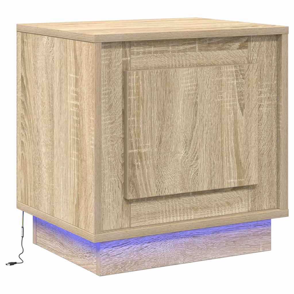 Nattbordskap 2 Pcs Sonoma Eik 44 X 34,5 X 45 Cm Konstruert Tre