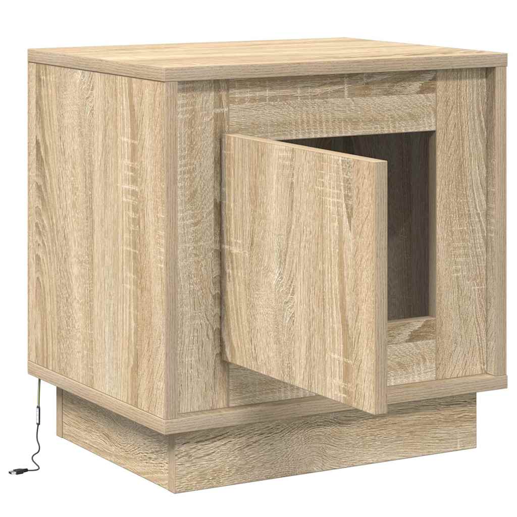 Nattbordskap 2 Pcs Sonoma Eik 44 X 34,5 X 45 Cm Konstruert Tre
