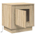 Nattbordskap 2 Pcs Sonoma Eik 44 X 34,5 X 45 Cm Konstruert Tre