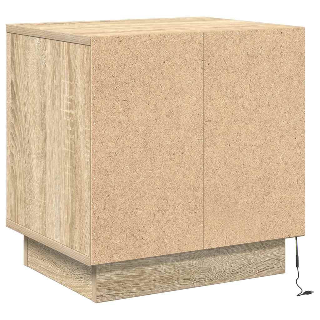 Nattbordskap 2 Pcs Sonoma Eik 44 X 34,5 X 45 Cm Konstruert Tre