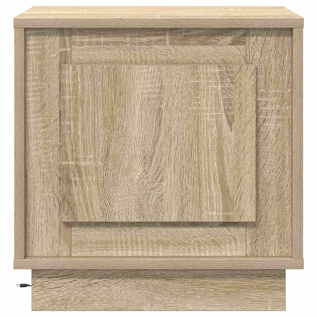 Nattbordskap 2 Pcs Sonoma Eik 44 X 34,5 X 45 Cm Konstruert Tre
