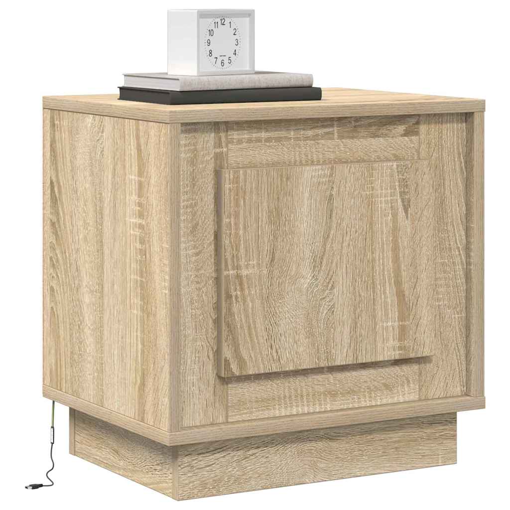 Nattbordskap 2 Pcs Sonoma Eik 44 X 34,5 X 45 Cm Konstruert Tre