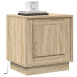 Nattbordskap 2 Pcs Sonoma Eik 44 X 34,5 X 45 Cm Konstruert Tre
