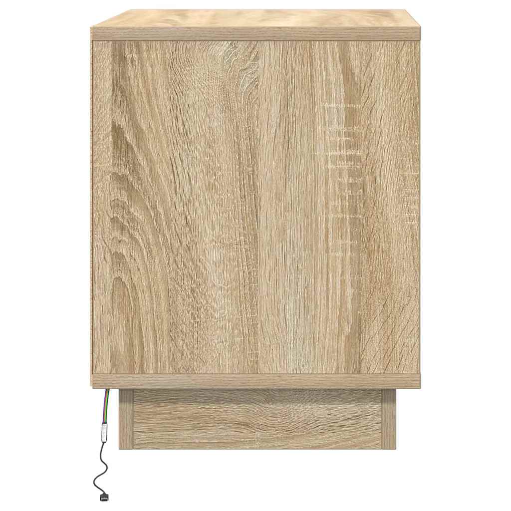 Nattbordskap 2 Pcs Sonoma Eik 44 X 34,5 X 45 Cm Konstruert Tre